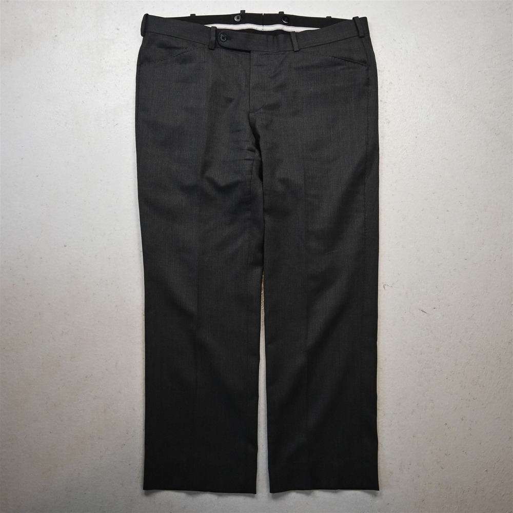Tom James 36x30 Gray Wool Flat Front Classic Dress Mens Pants
